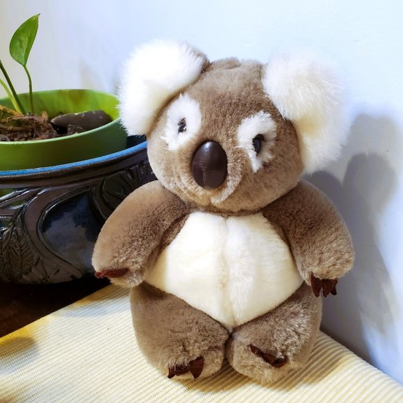 Vintage 1987 24K Polar Puff Koala Bear Special Effects Head Turns Fat Tummy 8 in - Picture 1 of 9